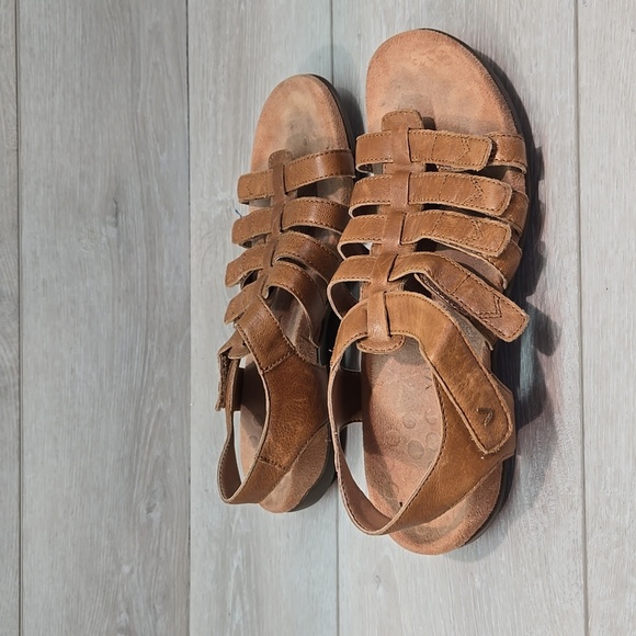 Vionic Women Harissa Hook&loop Leather Sandals Slide Flats Shoes 8 - Picture 2 of 10